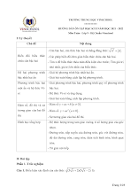 Hướng dẫn ôn tập học kì 2 Toán 9 năm 2021 – 2022 trường Vinschool – Hà Nội