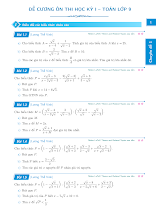Đề cương ôn thi cuối học kỳ 1 môn Toán lớp 9