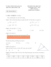 PL_ĐỀ TK HKI_TOÁN 6 Quận 8 TP HCM.